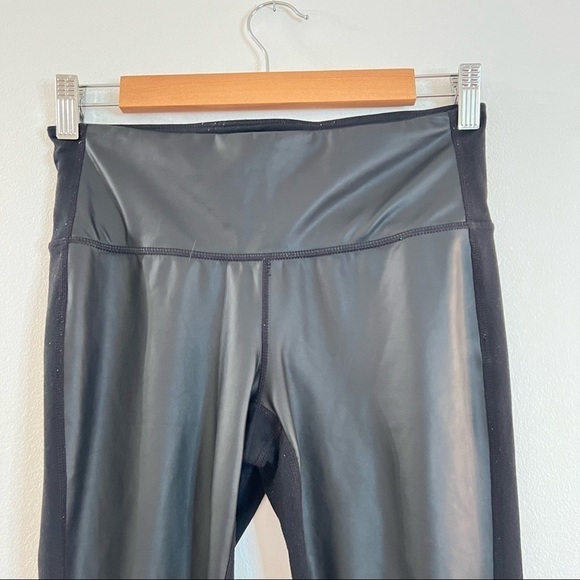 ATHLETA Gleam Faux Leather Panel Leggings - Picture 5 of 7